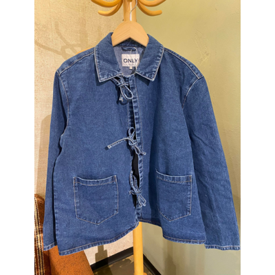 Onlthille jakke - Dark blue denim