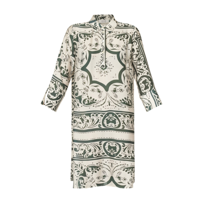 Love441-31 kjole - Green scarf