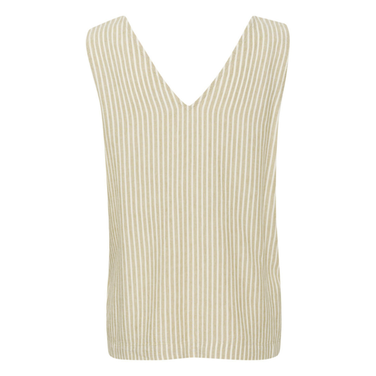 Kamilia top - Chinchilla/chalk stripe