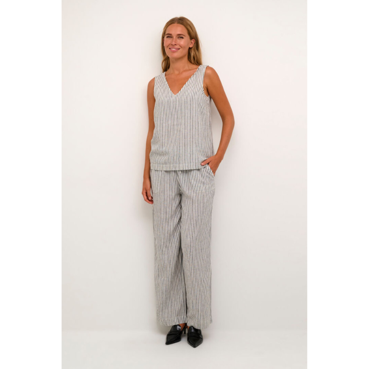 Kamilia top - Chalk/black stripe