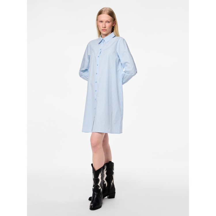 Pcpenny kjole - Airy blue/bright white