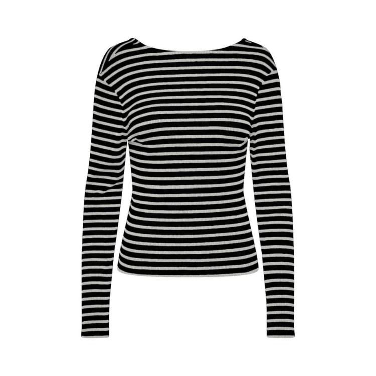 Pcjuna bluse - Black/light grey