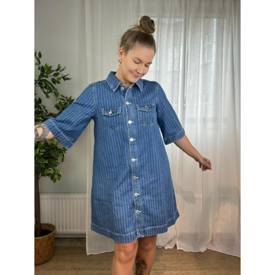 Mira kjole - Midt blue stripe