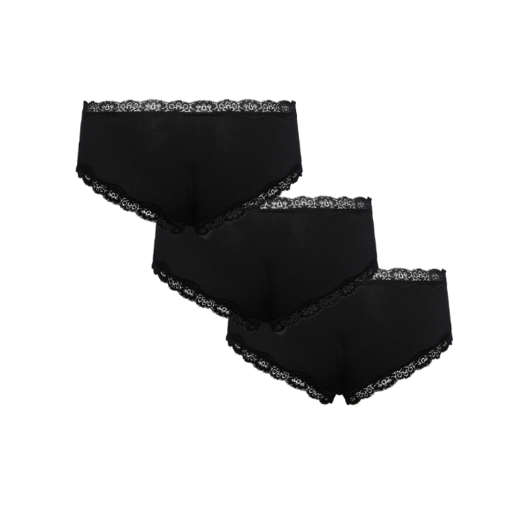 Pcnola 3-pak trusser - Black