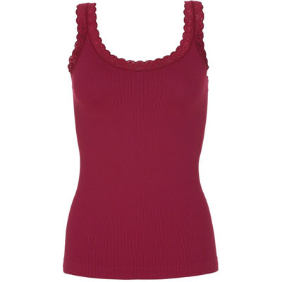 Frida rib top - Bordo
