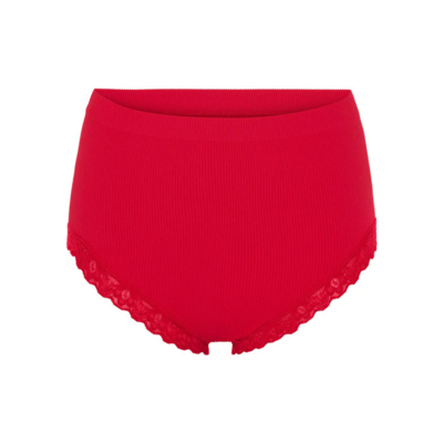 Feline rib midi trusse - Rosso