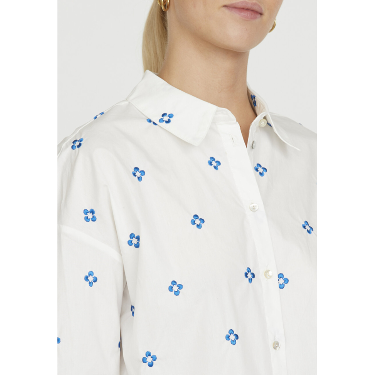 Love765-10 skjorte - White/cobalt