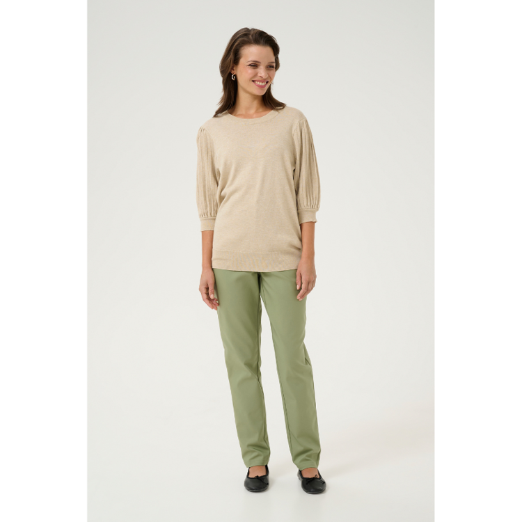 Kalone strikbluse - Feather grey