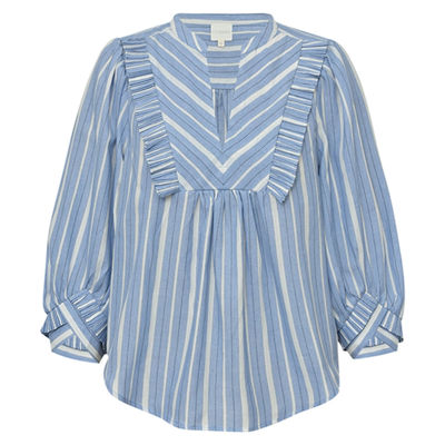 Meego ane bluse - Light blue stripes