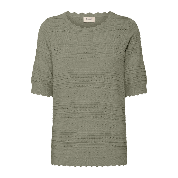 Frflora strik bluse - Agave green