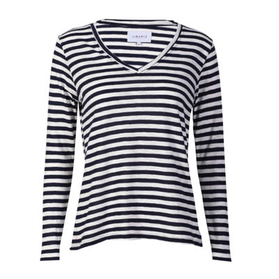 Ulla bluse - Navy white stripe