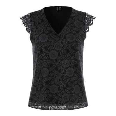 Pcolline v-hals top - Black