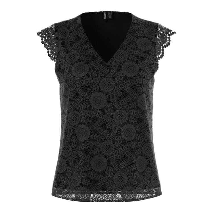 Pcolline v-hals top - Black