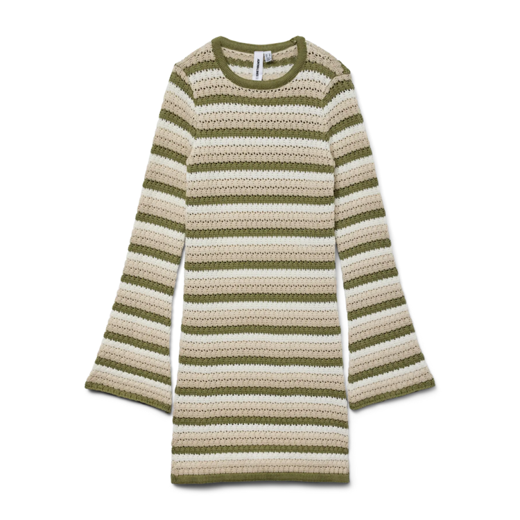 Snrihanna kjole - Oil green/crochet