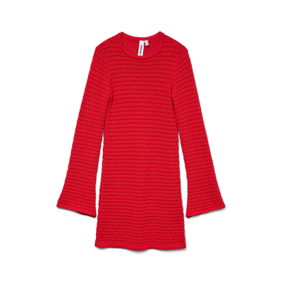 Snrihanna kjole - Red/crochet