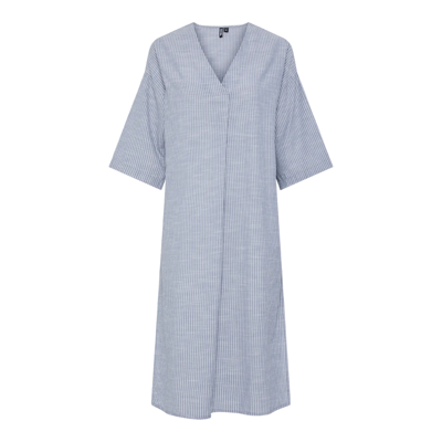 Pcapia v-neck kjole - Coronet blue/bright white