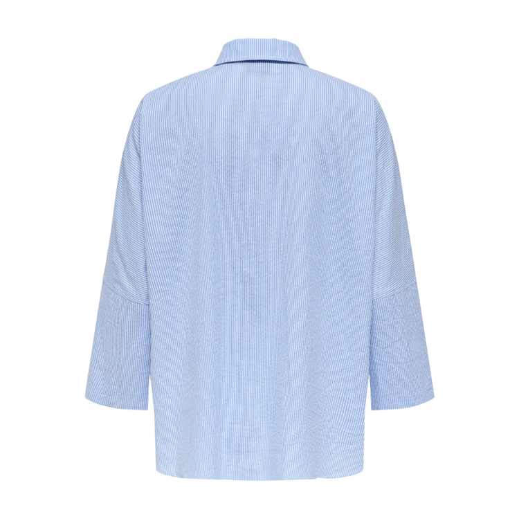 Onlaugusta skjorte - Cloud dancer/blue stripes