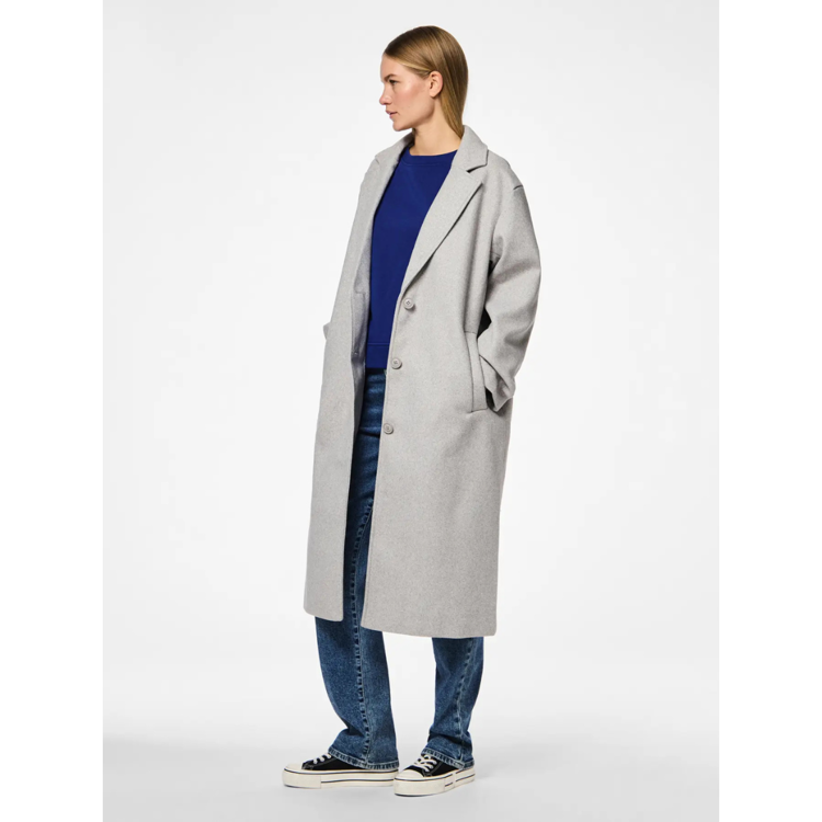 Pcjulle jakke - Light grey melange