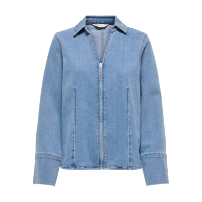 Onlfrida jakke - Light medium blue denim