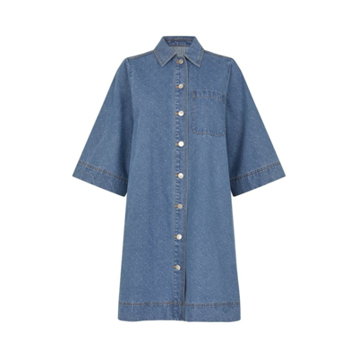 Mera kjole - Midt blue dot