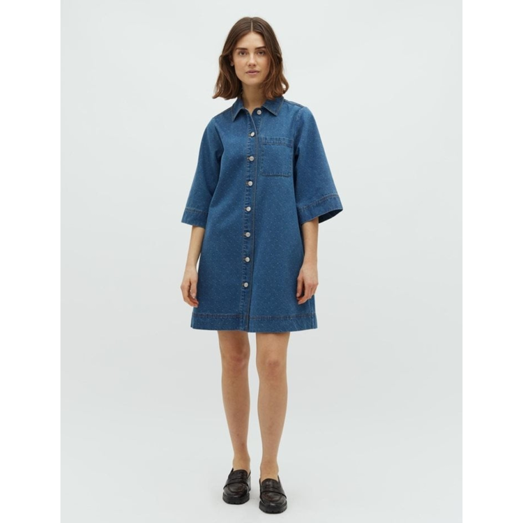 Mera kjole - Midt blue dot