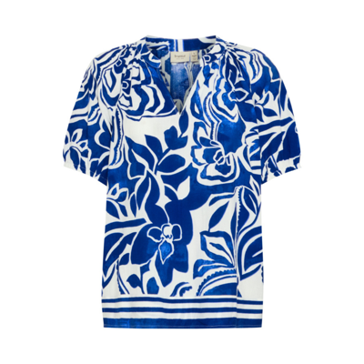 Frcora bluse - Blue lolite art