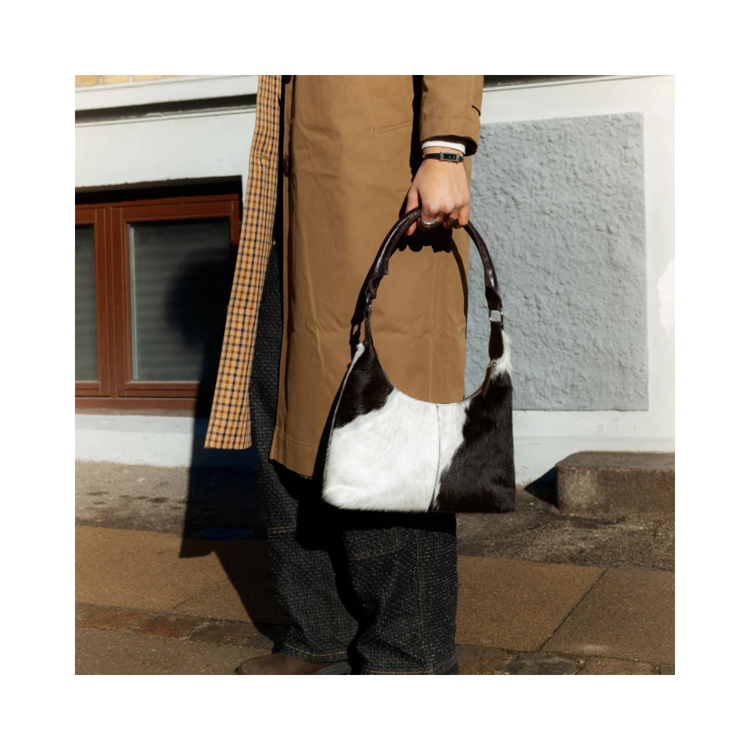 Jia taske - Brown/white