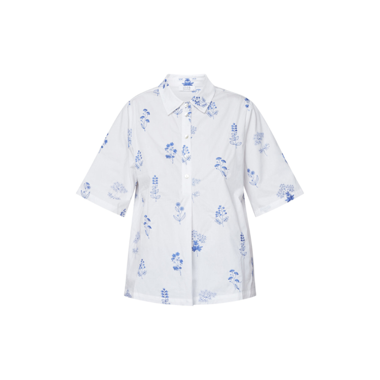 Love1351 bluse - White/blue