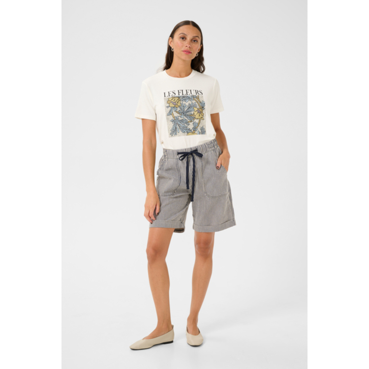 Kanaya shorts - Midnight/white stripe