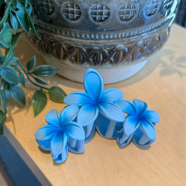 Flower mat hårklemme - Blue