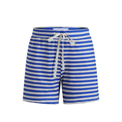 Alma shorts - Stripe ivory cobolt