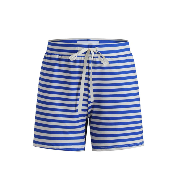 Alma shorts - Stripe ivory cobolt