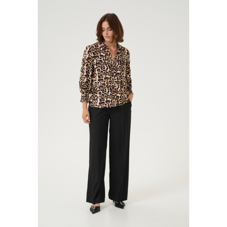 Kapedra bluse - Natural leopard