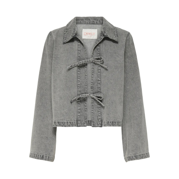 Onlthora jakke - Medium grey denim