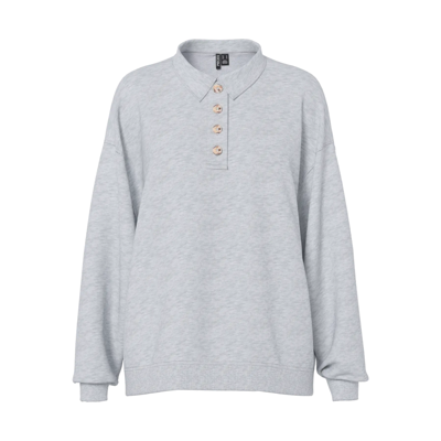 Pcalina sweat polo - Light grey melange