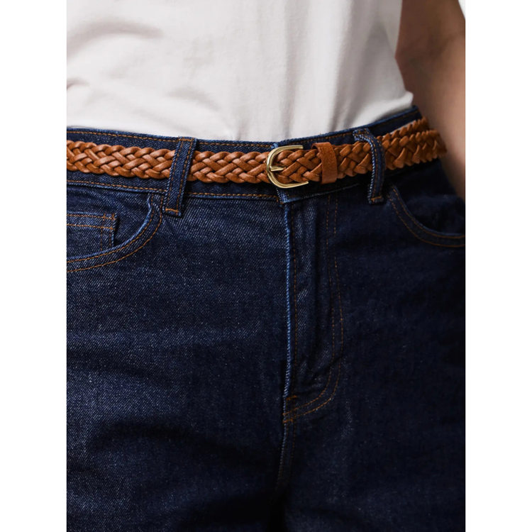 Pcavery flet bælte - Cognac