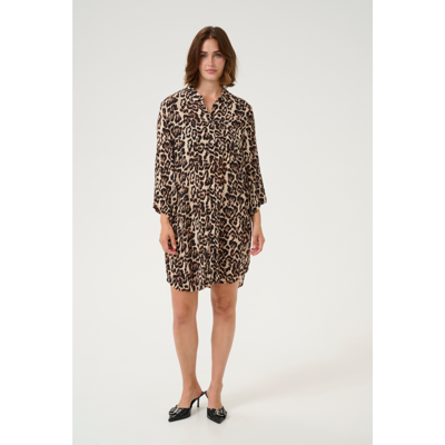 Kahildur kjole - Naturel leopard print