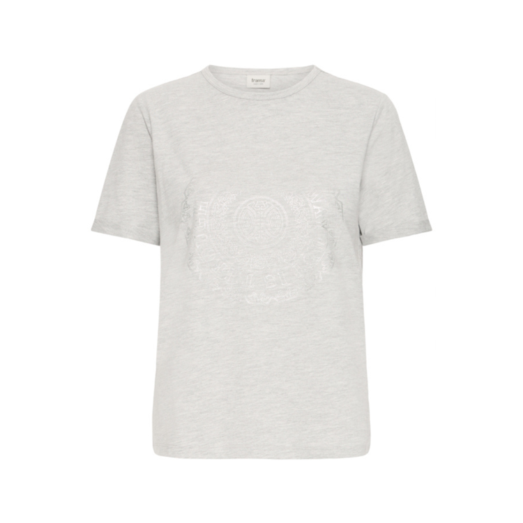Frjasmine t-shirt - Light grey melange art