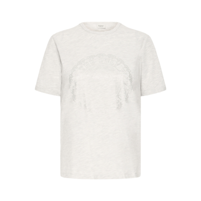 Frjasmine t-shirt - Limestone melange art