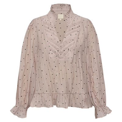 Nazligo bluse - Rose black dots