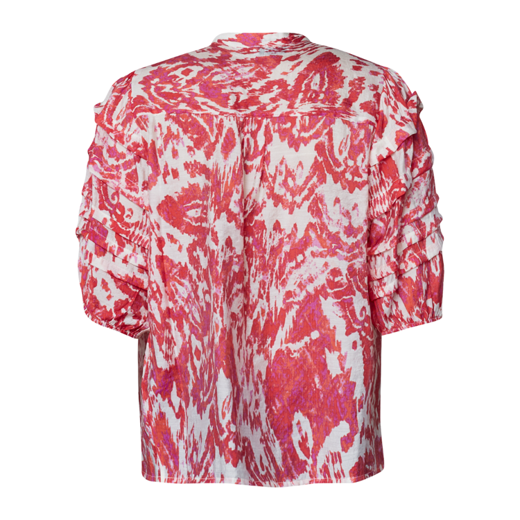 Love1336-1 bluse - Red ethnic