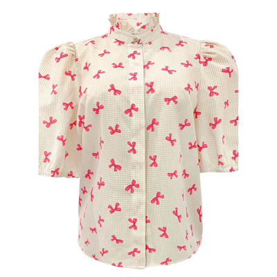 Ianna bluse - Check bow