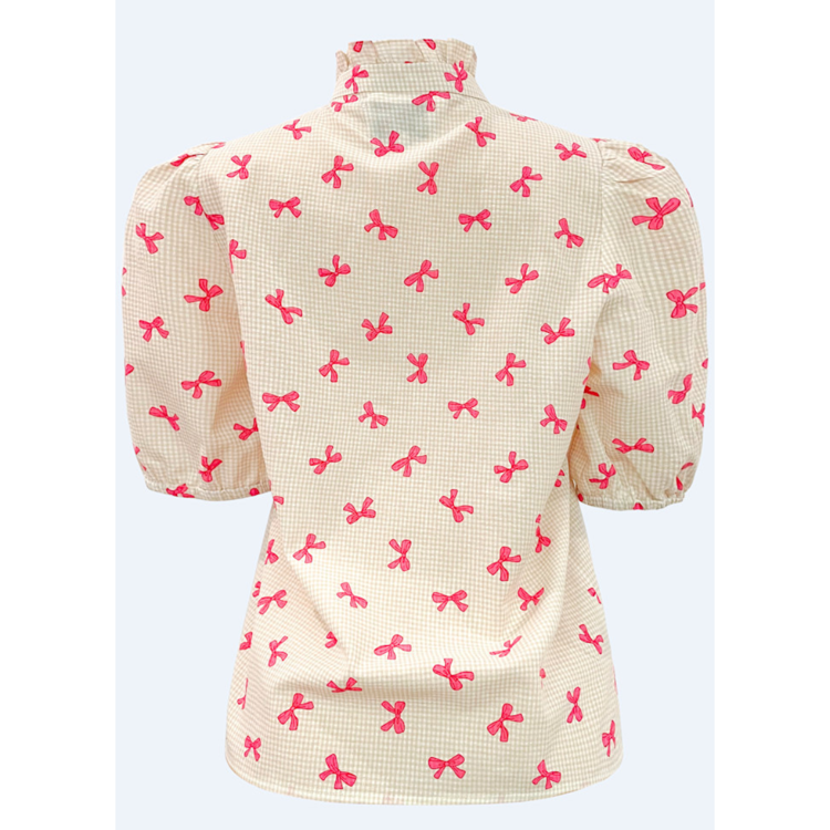Ianna bluse - Check bow