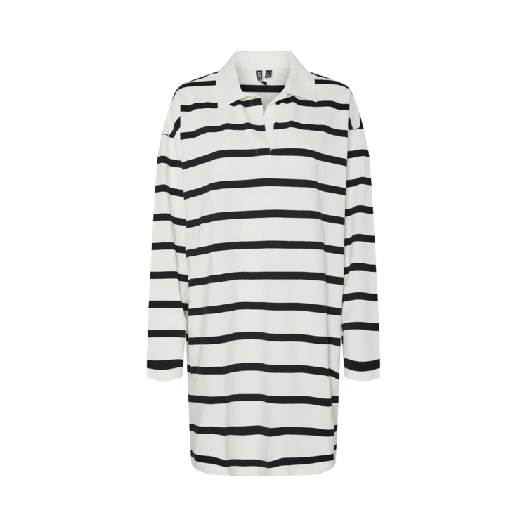 Pcnaja polo kjole - Cloud dancer/black