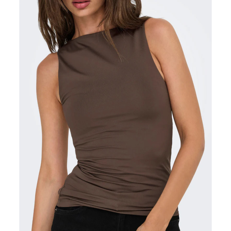 Onlea top - Seal brown