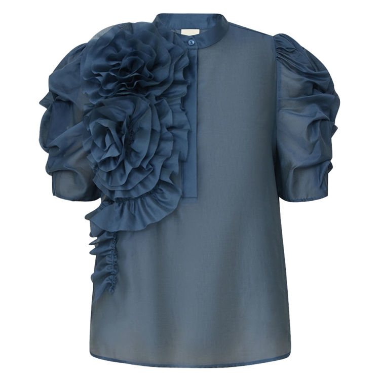 Annsofiego bluse - Dusty blue