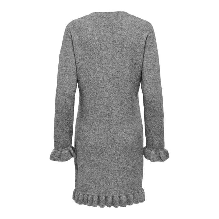 Onlmera strik kjole - Medium grey melange