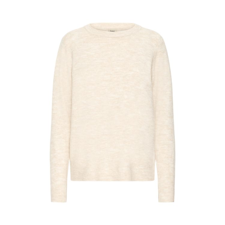 Frellis strikbluse - Limestone melange