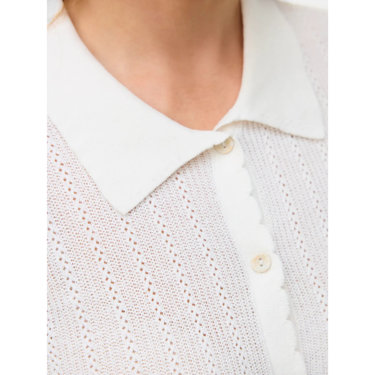 Vmluxlight polo t-shirt - Snow white