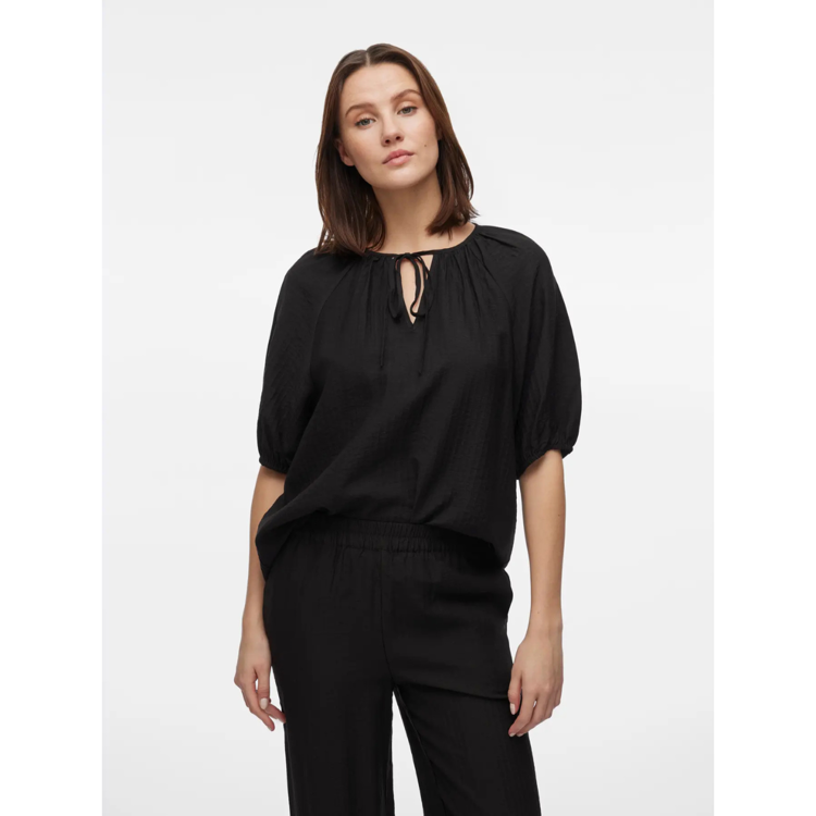 Viclo v-hals top - Black beauty